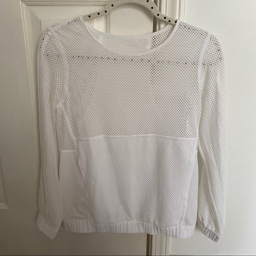 Lululemon White Net Pullover